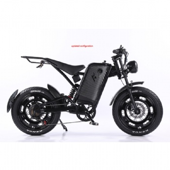 20Inch Fat Tyre Electric Motorcycle Retro Design 48V Lithium Battery Mountain E-bike for Adults (EB-002)