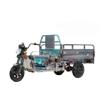 China A-ok Stainless Steel 3 Wheeled Electric Cargo Motorcycle Tricycle with Open Body 350kg Payload Capacity（CT-005)